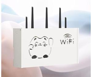 KKRANG Estante de Almacenamiento para enrutador WiFi, Caja de Almacenamiento para Colgar en la Pared, Soporte para enrutador WiFi, Estante de Pared para Caja WiFi, C-38 x 20 x 8,5 cm