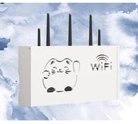 KKRANG Estante de Pared para WiFi, Caja de Almacenamiento para Colgar el enrutador, Soporte para enrutador, Caja de Almacenamiento para Montaje en Pared, A-38 x 20 x 8,5 cm