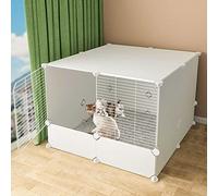 KKRANG Jaula para Gatos - Parque de Juegos para Gatos, jaulas para Gatos para Interiores, Parque de Juegos para Mascotas de Bricolaje, recinto de Metal, Red de Ejercicio, Valla de Patio, Jaula con