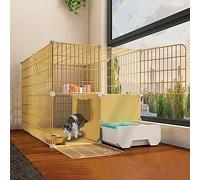KKRANG Jaulas para Gatos de Interior Grandes con Caja de Arena y Plataformas, recintos para Gatos de Exterior, Parque de Juegos para Gatos, casa para Mascotas de Interior, condominio para Gatos, j