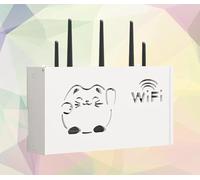 KKRANG Soporte para Caja de enrutador, Caja de Almacenamiento para enrutador WiFi, Caja de Almacenamiento para Pared, Estante de Almacenamiento para enrutador WiFi, A-38 x 20 x 8,5 cm