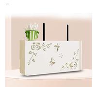 KKRANG Soporte para enrutador, Soporte para enrutador, Caja de Almacenamiento para Pared, Estante de Pared con concentrador WiFi, 40 x 9,5 x 20 cm