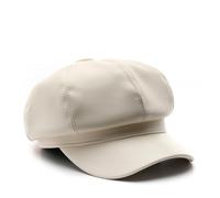 kkrrammii Sombreros Newsboy para mujer, sombrero de cuero para mujer, sombreros de moda de periódico, gorra de cabbie de piel sintética, sombrero de panadero vintage, gorra de violinista de cuero
