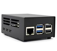 KKSB Raspberry Pi 5 M.2 HAT - Carcasa de aluminio compatible con sombreros NVMe, sombreros AI y enfriador oficial Raspberry Pi