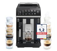 KKT KOLBE Cafetera totalmente automática con boquilla de espuma de leche, ColdBrew y accesorios, función de 2 tazas, 15 bar, molienda de 7 etapas, pantalla táctil, limpieza automática, negro y plata