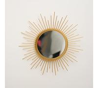 KKTAPOS Espejos Dorados para Pared, Espejo de Pared de Metal con Rayos de Sol, decoración de habitación y decoración del hogar, Espejo Bohemio, Regalo para Mujeres y Madres (Sol)