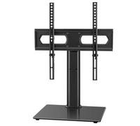 KKTONER Soporte Universal de Mesa para televisores de 27 a 65 Pulgadas, Soporte de Altura Regulable, Soporte con Base de Cristal Templado, máx. VEAS 400x400 mm, soporta hasta 35 kg. (35KG)