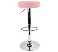 KKTONER Taburete de Bar Regulable en Altura Giratorio Taburete de Trabajo Taburete de Oficina Cuero PU Rosa