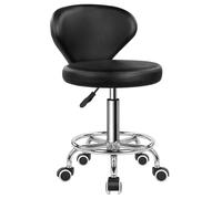 KKTONER Taburete rodante con Respaldo bajo