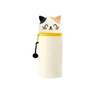 KKTONGXI Estuche Escolar Kawaii 2 en 1 de Silicona Blanda, Bonito Tema de Panda de Silicona, Estuche Escolar Vertical con Cremallera, Regalo de cumpleaños y Navidad para niños y niñas