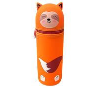 KKTONGXI Estuche Escolar Kawaii 2 en 1 de Silicona Blanda, Bonito Tema de Panda de Silicona, Estuche Escolar Vertical con Cremallera, Regalo de cumpleaños y Navidad para niños y niñas