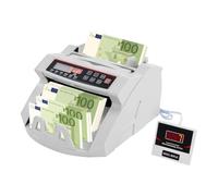 KKVUIIFF Contador de dinero, detector de billetes falsos, contador de billetes con pantalla de doble led, 4 métodos de detección, para la gran mayoría de monedas