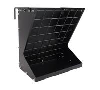 KKVUIIFF Heno 2 en 1, comedero de metal con comedero, para granjas, 56 x 33 x 59 cm (negro)