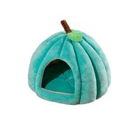 KKwercv Casa de calabaza para gatos, bonita cama de cueva para gatos, camas de dormir para gatos de interior, tienda de campaña para gatos con cojín extraíble, cueva cálida para gatos y perros