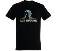 Klaatu Barada Nikto T-Shirt The Day The Earth Alien Quote Stood Still Alien Black