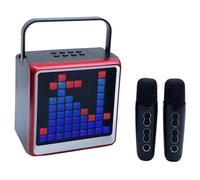 Klack Altavoz Karaoke Bluetooth Portátil con Leds RGB Rojo
