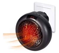 Klack Calefactor Cerámico de Enchufe con Mando 900W Negro