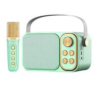 Klack Karaoke Retro Altavoz Subwoofer con Micrófono Bluetooth 10W Verde