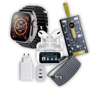 Klack Kit Essential Android Premium Smartwatch, Cargador, Auriculares, Powerbank y Cables