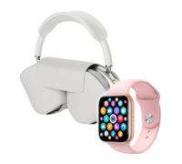 Klack Pack Smartwatch Watch 9 Max + Auriculares Bluetooth Klack Pro Rosa/blanco