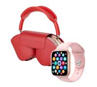 Klack Pack Smartwatch Watch 9 Max + Auriculares Bluetooth Klack Pro Rosa/rojo
