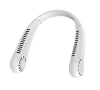 Klack Ventilador de Cuello Recargable USB Ajustable 3 Velocidades 1200mAh Blanco