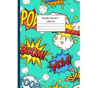 Kladde Kariert DIN A4: Notizbuch DIN A4 - Kladde kariert 5 mm - 110 Seiten - Notizheft, Tagebuch, Schreibbuch - Comic-Thema