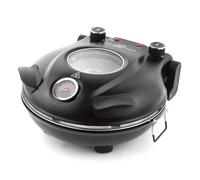 KLAIF Horno Eléctrico para Pizza 420 °C, calor superior e inferior regulables por separado, piedra para pizza de cerámica 31 cm, 1200 W, horno de pizza compacto para el hogar, modelo LM-negro