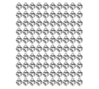 Klaisy 100 colgantes de corazón de 14 x 12 x 7 mm, cuentas sueltas para joyas, collares, aretes, hechos a mano, collar con colgante de corazón