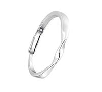 Klaisy Anillos ajustables con diseño de flor, delicada apertura, textura plateada, adecuados para bodas, fiestas, anillos modernos y elegantes, talla única, como se describe, como se describe