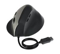 Klaisy Cable USB Ratón Vertical 1600 Ppi Ajuste Ergonómico Ajustable Botón Tranquilo Mano Derecha Computadora Portátil Portátil para Computadora Portátil