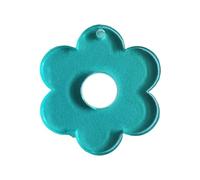 Klaisy Colgantes de borlas de 6 colores con agujero de flores de color dulce para llavero, collar, joyería, borlas colgantes para hacer joyas