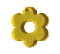 Klaisy Colgantes de borlas de 6 colores con agujero de flores de color dulce para llavero, collar, joyería, borlas colgantes para hacer joyas