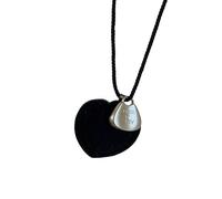 Klaisy Collar unisex con colgante de símbolo de amor, cadena de cordel suave, joyería delicada, apilable, cadena de suéter de moda ajustable, talla única, como se describe, como se describe