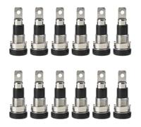 Klaisy Conectores de enchufe banana de 4 mm, adaptador hembra tipo banana, montaje en panel, 12 piezas M4 x 28 mm