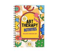 Klaisy Cuaderno de ejercicios de bienestar mental, doble bobina, cuaderno de actividades terapéuticas, libro de trabajo de bienestar emocional, asistencia de trabajo social, hojas de arte