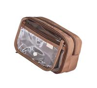 Klaisy Estuche estético para lápices, estuche de gran capacidad, suministros de vuelta a la escuela para niñas, bolsa estética de gran capacidad, Brown