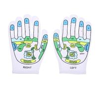 Klaisy Guantes masajeadores de mano acupoint para spa de manos, liberación cansada, reflexología elástica con herramientas de textura exfoliante para el hogar, blanco, Talla única