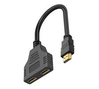 Klaisy HDTV Splitter 1 Macho A 2 para Pantalla Doble 1080p Adecuado para Computadora HDTV Proyectores Escritorio Juegos Oficina