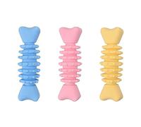 Klaisy Juguete masticable para mascotas, hueso de dentición suave, dientes de perro, huesos de pez, juguete masticador agresivo, juguete interactivo para masticar