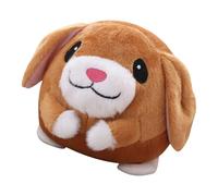 Klaisy Juguete vibrador de felpa para perro hámster con rebote interactivo y bola de burla de sonido, divertido ejercicio para perros de interior