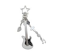 Klaisy Llavero de guitarra vanguardista, llavero de rock and roll, accesorios de moda, aleación para amantes de la música, entusiastas de la música