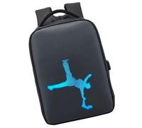 Klaisy Mochila de senderismo LED programable con visualización dinámica de imágenes con funda para laptop de 15.6 pulgadas, hombro ajustable, promoción de vacaciones, uso de mochilas LED, patrón de