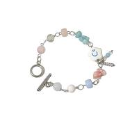 Klaisy Pulsera de tendencia única hecha a mano con colgante Y2K, accesorio de moda, joyería de mano, cadena de eslabones de muñeca, cadena de muñeca versátil y moderna para ella