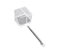 Klaisy Red de pesca de almacenamiento con ventosa desmontable para el hogar, uso comercial, caña extensible, mango de acero inoxidable, red de pesca telescópica resistente