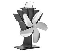 Klaisy SF301G - Ventilador de estufa alimentado por calor de nuevo diseño, ventilador de 5 estufas que dispersa el aire caliente a través de la casa