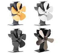 Klaisy SF504G - Ventilador de 5 aspas para estufa de leña de pellets pequeña con bronce negro, oro, plata