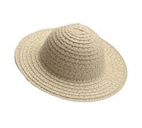 Klaisy Sombrero pequeño sin pintar, sombreros de papel de ratán ligero para muñeca de peluche, accesorios de disfraces, decoración de fiesta de vacaciones
