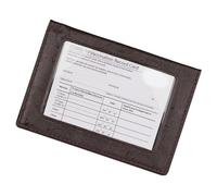 Klaisy Soporte para pasaporte con ventana transparente y múltiples ranuras para tarjetas, práctico organizador de viaje de PVC impermeable, funda para pasaporte con ranuras para tarjetas, Color café