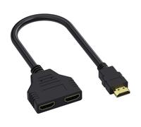 Klaisy Splitter HDTV 1 A 2 Salida para Monitores Dobles 1 En 2 out 1080p Soporte Video para Computadoras HDTV Y Sistemas Juego